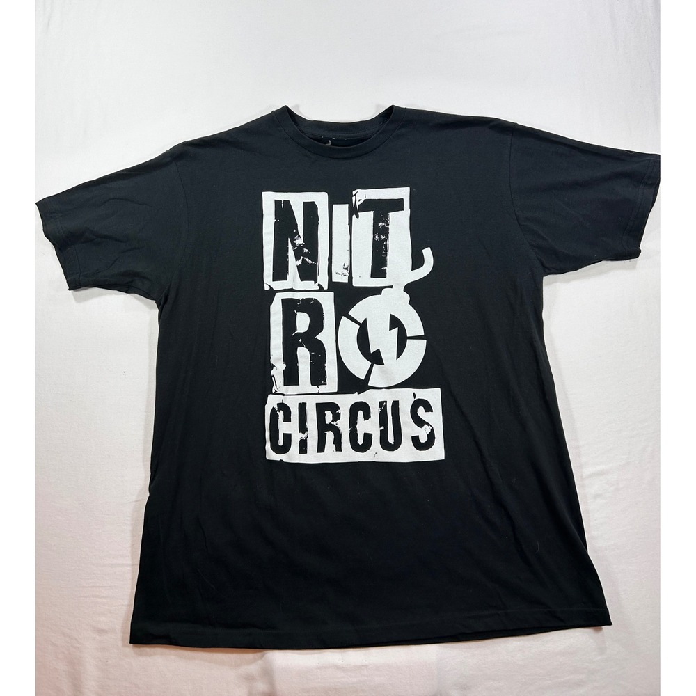 Nitro Circus Graphic T-Shirt Mens XL Black Short Sleeve Cotton Travis Pastrana